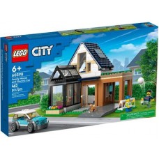 LEGO City 60398 Družinska hiša in električni avtomobil